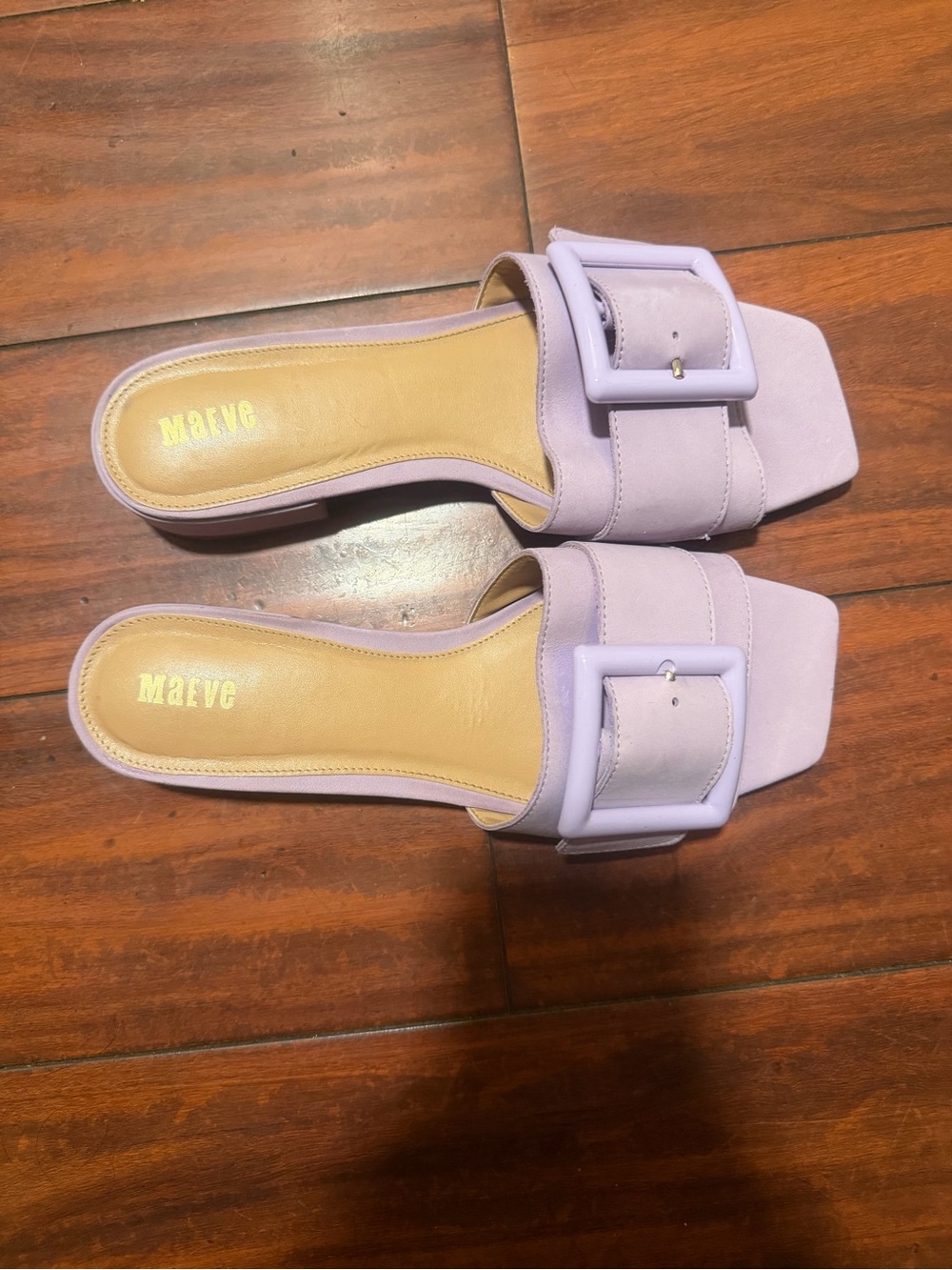 Anthropologie Lavender Buckle Slide Mules - Picture 4 of 10